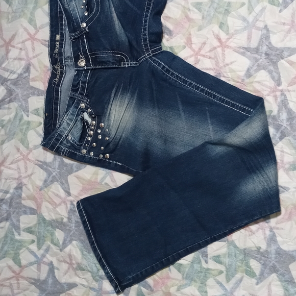 Revolution by Revolt Juniors Crystal Boot cut Jeans size 13 - Picture 16 of 16